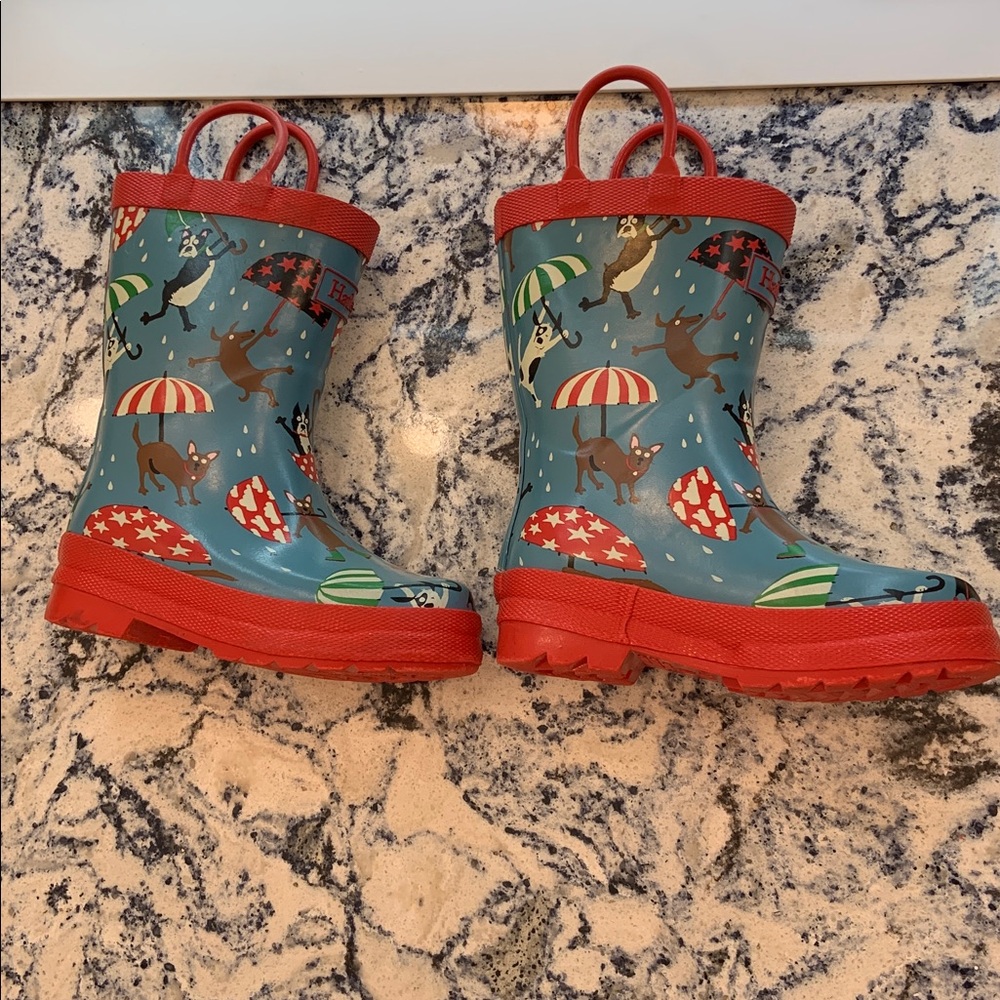 Hatley Kids' Red Rain Boots Size 8 - Picture 5 of 11